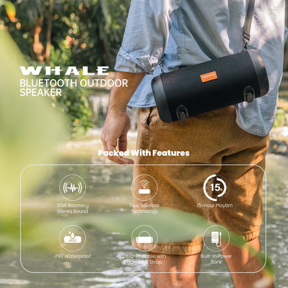 WHALE with Nylon Strap—Wireless Outdoor Speaker