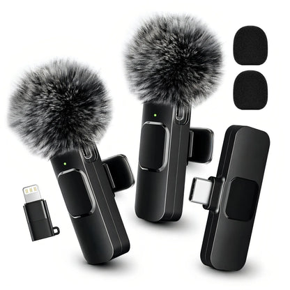 HITOZON Mini Cordless Lavalier Microphone for Iphone/Android Smartphones - Portable USB-C Lapel Mic with ABS, USB Cable for Business Audio/Video Recording, Plug-And-Play Vlogging Equipment